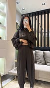 TASARIM DİK YAKA TAKIM KAHVE