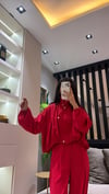 TASARIM DİK YAKA TAKIM KIRMIZI