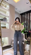 ULTRA WIDE LEG JEAN TAŞLI MAVİ