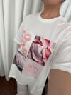 Pembe Baskılı Oversize Tişört