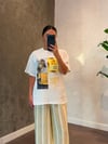 Sarı Baskılı Oversize Tişört 