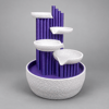 Modern Katlı Hazneli Kablolu 3D PLA Dekoratif Şelale