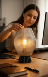 Momento Aura Çizgili 3D Baskı Masa Lambası