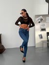 Yüksek Bel Likralı Skinny Jean