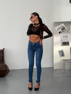 Yüksek Bel Likralı Skinny Jean