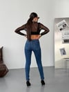 Yüksek Bel Likralı Skinny Jean