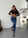 Yüksek Bel Likralı Skinny Jean