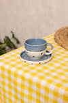 Amor Altlıklı Premium Stoneware Seramik Fincan – El Yapımı Türk Kahvesi ve Espresso Fincanı