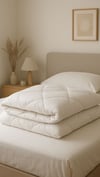 Havena Dolgun Çift Kişilik Microfiber Yorgan - Beyaz (195x215 cm)