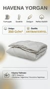 Havena Dolgun Tek Kişilik Microfiber Yorgan - Beyaz (155x215 cm)