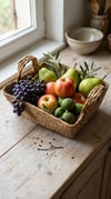 Natura Doğal Dikdörtgen Hasır Organizer Ekmek Sepeti (22x18x8 cm)