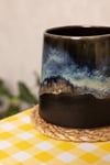 North El Yapımı Stoneware Premium - Mavi/Siyah Kahve & Çay Kupası