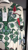 Poplin Lizbon Çini Desen Elbise