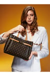 Premium Line Kahve Monogram Kadın Omuz Çantası 05PO25Y10332