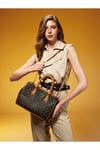 Premium Line Kahve Monogram Kadın Omuz Çantası 05PO25Y10329