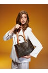 Premium Line Kahve Monogram Kadın Omuz Çantası 05PO25Y10312