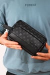 01pc002000 Erkek El Çantası El Pörtföyü Clutch Çanta Baskılı Siyah