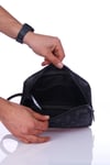 01pc002000 Erkek El Çantası El Pörtföyü Clutch Çanta Baskılı Siyah