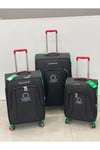 3 LÜ SU GEÇİRMEZ KUMAŞ VALİZ SETİ 2026 YENİ SEZON Unisex Valiz set 14bnt3100-siyah