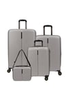 5224 BÜYÜK+ORTA+KABİN+MAKYAJ 4'LÜ TRAVEL VALİZ SETİ