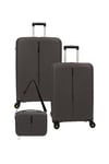 5224 ORTA+KABİN+MAKYAJ 3'LÜ TRAVEL VALİZ SETİ