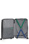 Benetton 8015 3'lü set Polipropilen Kırılmaz Valiz Tekerlekli Valiz SİYAH