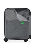 Benetton 8015 Küçük Boy Polipropilen Kırılmaz Valiz Tekerlekli Valiz SİYAH