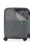 Benetton 8015 Orta Boy Polipropilen Kırılmaz Valiz Tekerlekli Valiz SİYAH