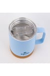 çelik mavi sıcak soguk yalıtımlı bardak Cork Mug 350ml Termos Kupa Bardak Matara MAVİ stan