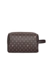 Kahverengi Monogram El Tutma Saplı Fermuar Kapamalı Erkek El Çantası - Potföy Çanta 01PC001179