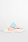 Krixi Model Kız Bebek ve Çocuk Sandalet Beyaz/Pembe