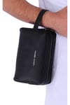 Siyah El Tutma Saplı Fermuar Kapamalı Erkek El Çantası - Potföy Çanta - Clutch 01PC002001