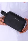 Siyah El Tutma Saplı Fermuar Kapamalı Erkek El Çantası - Potföy Çanta - Clutch 01PC002001