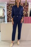 kadın lacivert paradise paça düğmeli pensli pantolon