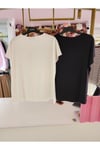 kadın taş detaylı t-shirt