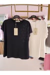 kadın taş detaylı t-shirt