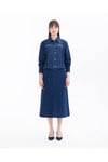 Minimalist Midi Denim Etek - Günlük & Şık Kombinler