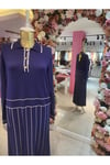 Missemramıss Kadın Lacivert Elegante Triko Elbise