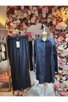 Seçil kadın siyah parça detaylı düğmeli tunik ve pantolon