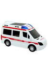 Pilli Ambulans 20cm 3D Işıklı Türkçe Sesli Sirenli Oyuncak Ambulans