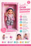 Şapkalı Sesli Oyuncak Bebek – Emzik Aksesuarlı Kız Çocuk Oyuncağı