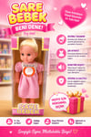 Sare Bebek Try Me Konuşan Oyuncak Bebek 3+ Yaş Eğitici ve Eğlenceli Kız Çocuk Oyuncağı Pembe Elbiseli