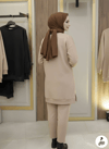 TunikBala GiyimBala GiyimArmalı Yırtmaçlı Tesettür Tunik - B1001-Bej
