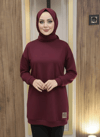 TunikBala GiyimBala GiyimArmalı Yırtmaçlı Tesettür Tunik - B1001-Bordo