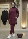 TunikBala GiyimBala GiyimArmalı Yırtmaçlı Tesettür Tunik - B1001-Mürdüm