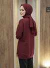 TunikBala GiyimBala GiyimArmalı Yırtmaçlı Tesettür Tunik - B1001-Bordo
