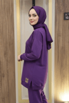 TunikBala GiyimBala GiyimArmalı Yırtmaçlı Tesettür Tunik - B1001-Mor