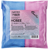 Hobee 2'li Mikrofiber Cam Silme Bezi 40x40cm 235gsm - Pembe/Mavi 5'li