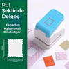 BU-BU ŞEKİLLİ EVA VE KAĞIT DELGEÇ KABARTMALI PUL 23.9*28.7 MM