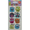 BUBU-SWP-1701 BU-BU EMOTIONS PUFFY STICKERS MONSTERS 9X21